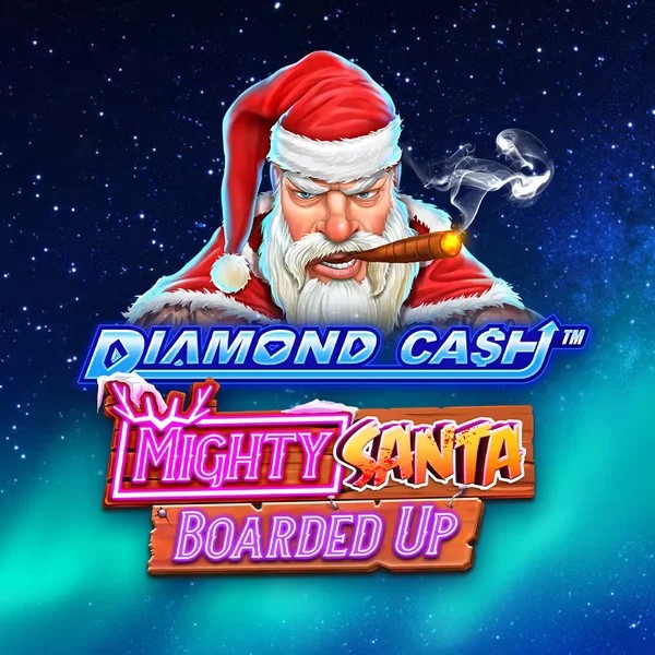 Slots logo of Diamond Cash Mighty Santa Boarded Up from Greentube at Pelikioski Casino