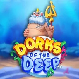 Dorks of the Deep slot logo by Hacksaw Gaming at Pelikioski CasinoDorks of the Deep