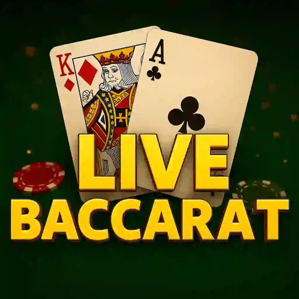 Live Baccarat slot logo by Evolution at Pelikioski Casino